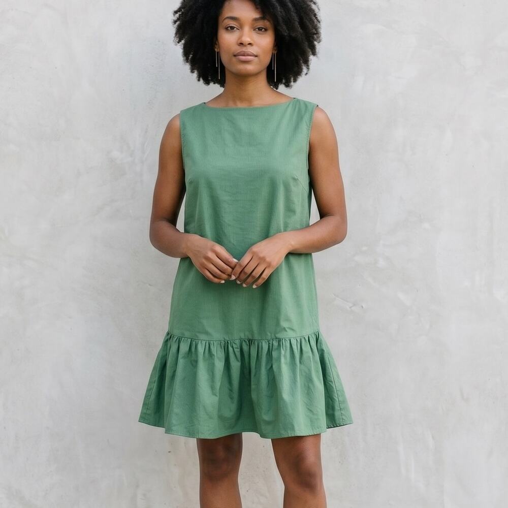 Wyatt Wylde Green / Sage  Wasabi  Cotton  Joni Shift Dress Medium